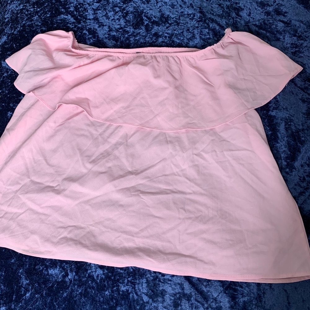 Pink off the shoulder top